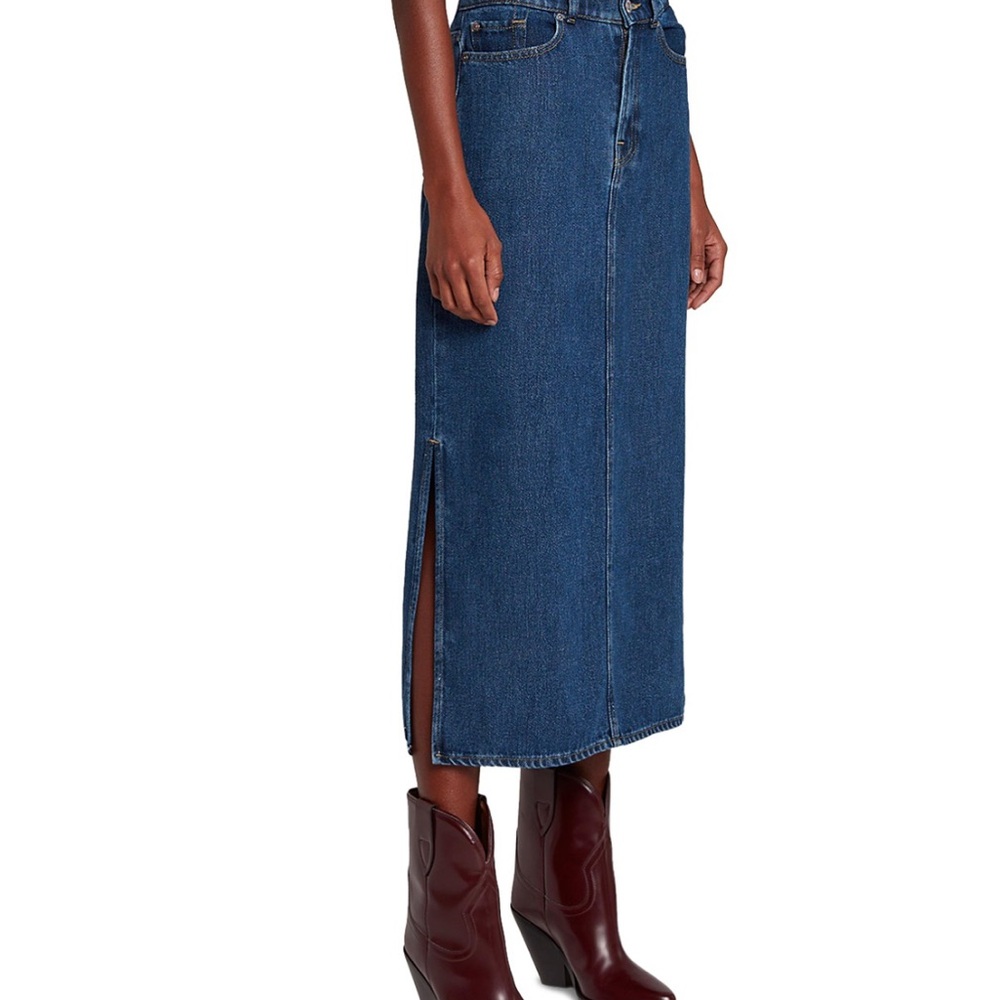 7 For All Mankind Indigo Denim Skirt